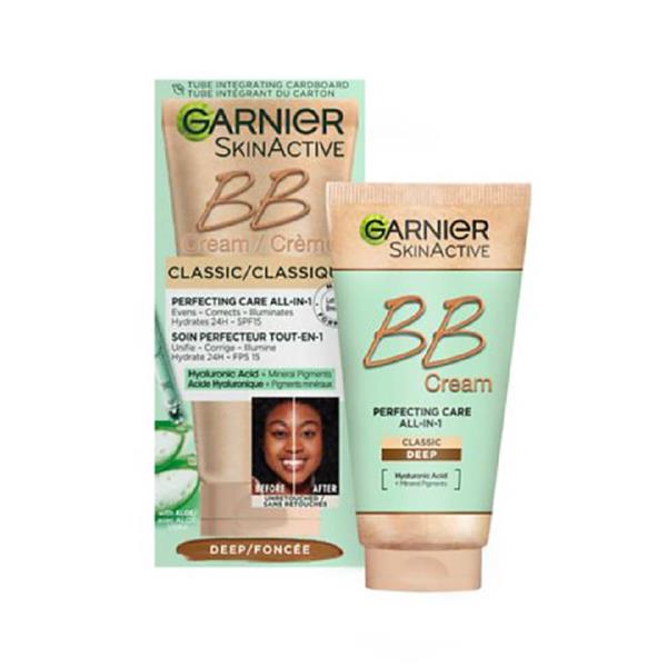 GARNIER SKIN ACTIVE BB CREAM DEEP TINTED MOISTURISER SPF15 50ML