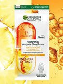 GARNIER SKIN ACTIVE SHEET MASK VIT C 15GR - Cobh Pharmacy