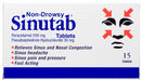 Sinutabs Non Drowsy Tablets - 15 Pack - Cobh Pharmacy
