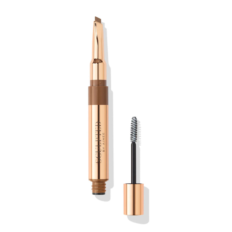 SCULPTED BY AIMEE SHAPE AND SET BROW PENCIL AND FIXING GEL DEEP BROWN