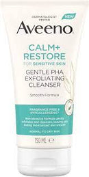 AVEENO CALM AND RESTORE GENTLE PHA EXFOLIATING CLEANSER 150ML