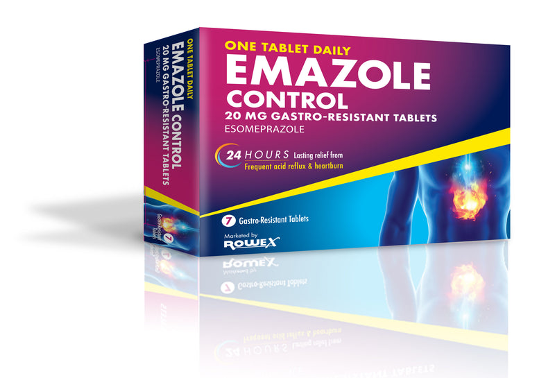 EMAZOLE CONTROL 20MG GAST RES TABS 28PCE PH ONLY  ROWEX