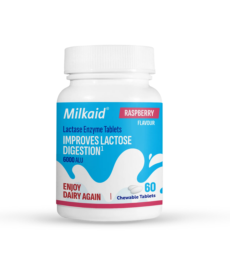 MILKAID LACTASE ENZYME RASPBERRY 60S
