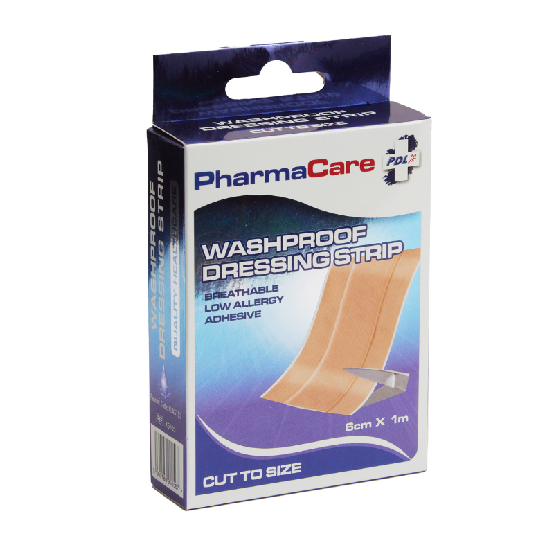 PHARMACARE WASHPROOF DRESS STRIP 1MX6CM