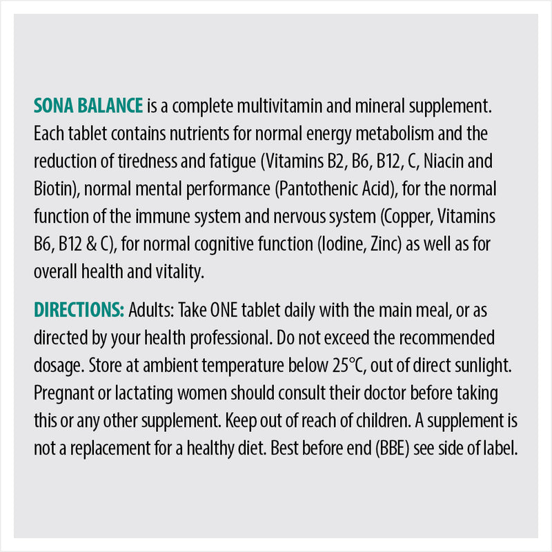 SONA BALANCE TABLETS 60S