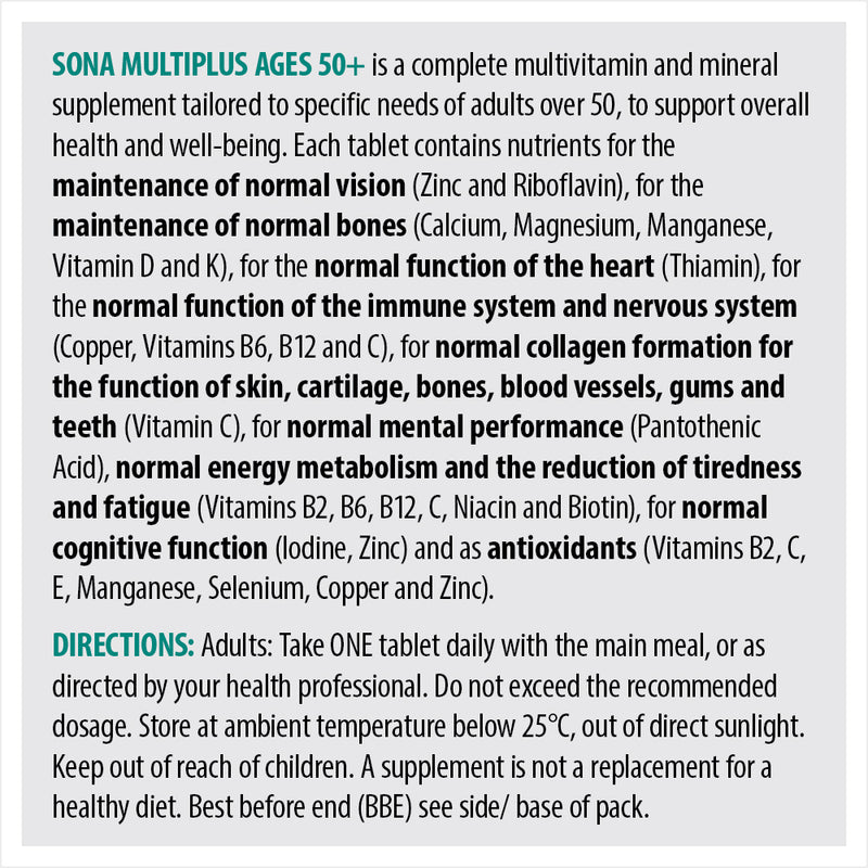 SONA MULTIPLUS 50+ CAPS 30CAPS