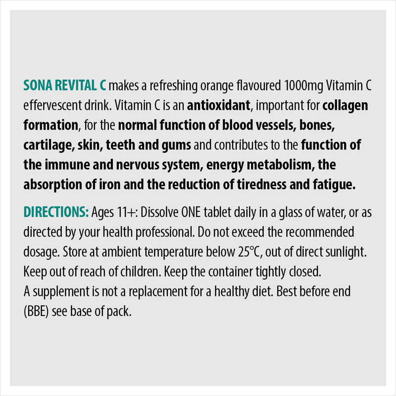 SONA REVITAL C EFFERVESCENT 20TBS