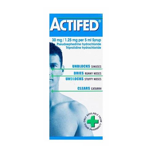 Actifed Syrup 100ml - Cobh Pharmacy