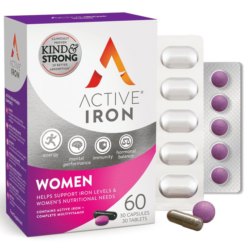 ACTIVE IRON & B COMPLEX PLUS FOR WOMEN 60 PACK - Cobh Pharmacy