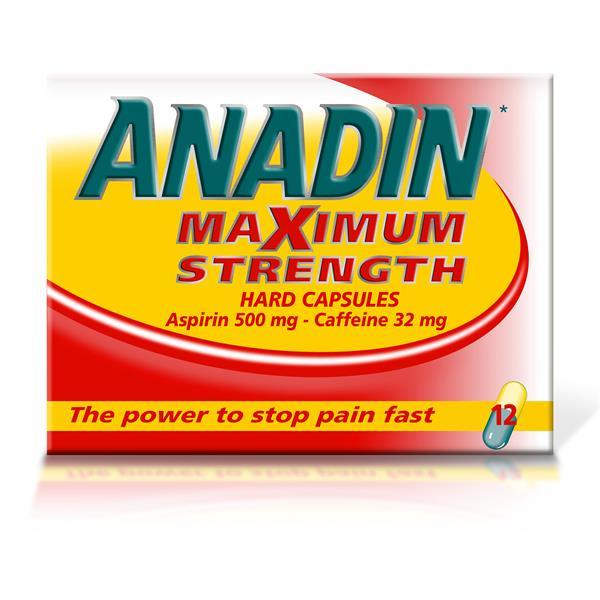 Anadin Maximum Strength Capsules - 12 Pack - Cobh Pharmacy