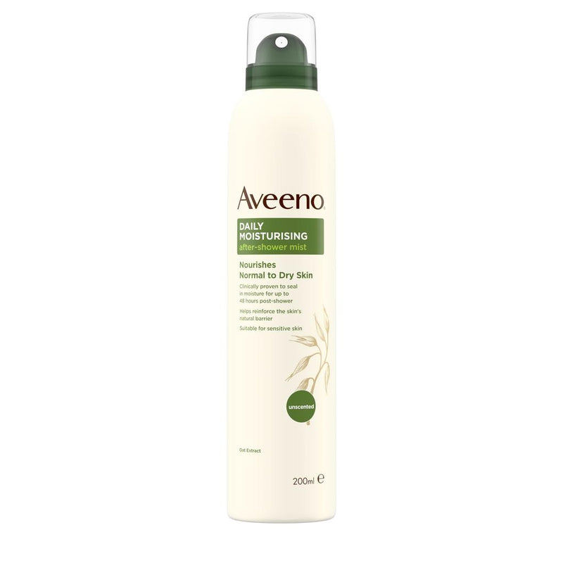 AVEENO AFTER SHOWER MOISTURISING SPRAY 200ML - Cobh Pharmacy