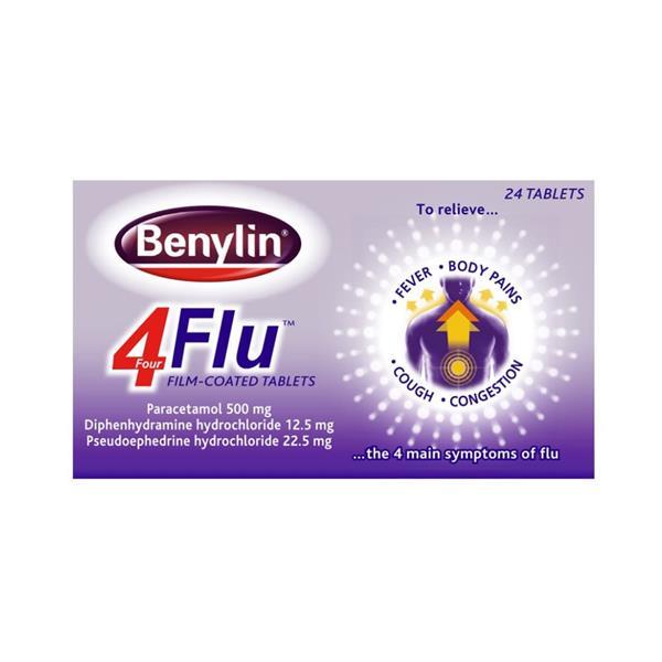 Benylin 4 Flu Tablets - 24 Pack - Cobh Pharmacy