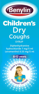 Benylin Children's Dry Coughs 6 - 12 Years 125ml - Cobh Pharmacy