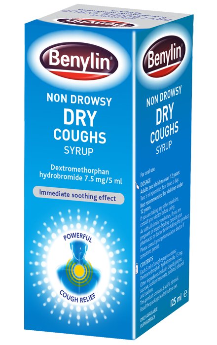 Benylin Non - Drowsy Dry Cough Syrup - 125ml - Cobh Pharmacy