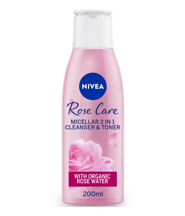 NIVEA MICELLAIR 2IN1 ROSE WATER CLEANSER N TONER 200ML