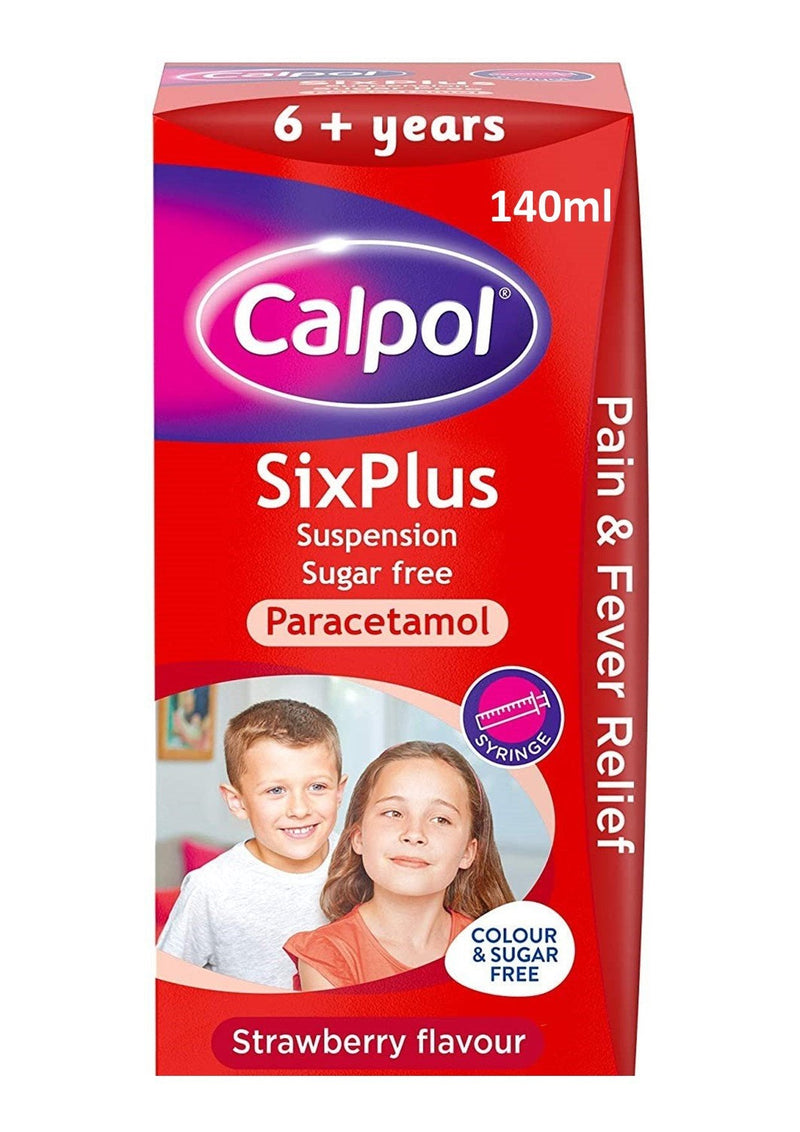 Calpol Six Plus Strawberry Sugar Free - Cobh Pharmacy