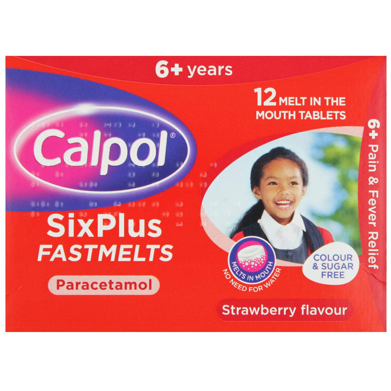 Calpol Six Plus Sugar Free Fastmelts 12 Tablets - Cobh Pharmacy