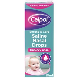 Calpol Soothe And Care Saline Nasal Drops 10ml - Cobh Pharmacy