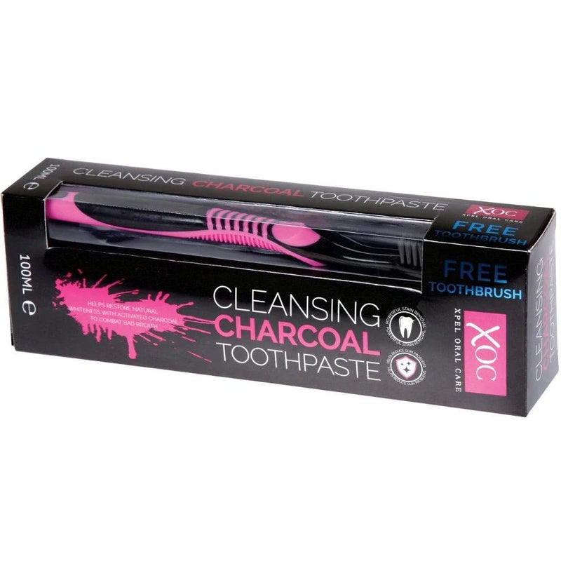 CHARCOAL TOOTHPASTE WITH FREE TOOTHBRUSH - Cobh Pharmacy