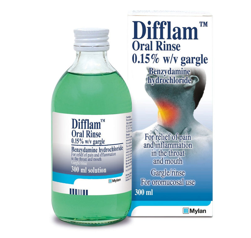 Difflam Oral Rinse 0.15% - 300ml - Cobh Pharmacy