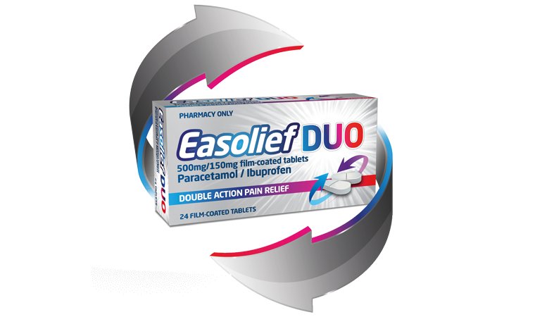 Easolief Duo Paracetamol 500mg & Ibuprofen 150mg Tablets 24 Pack - Cobh Pharmacy