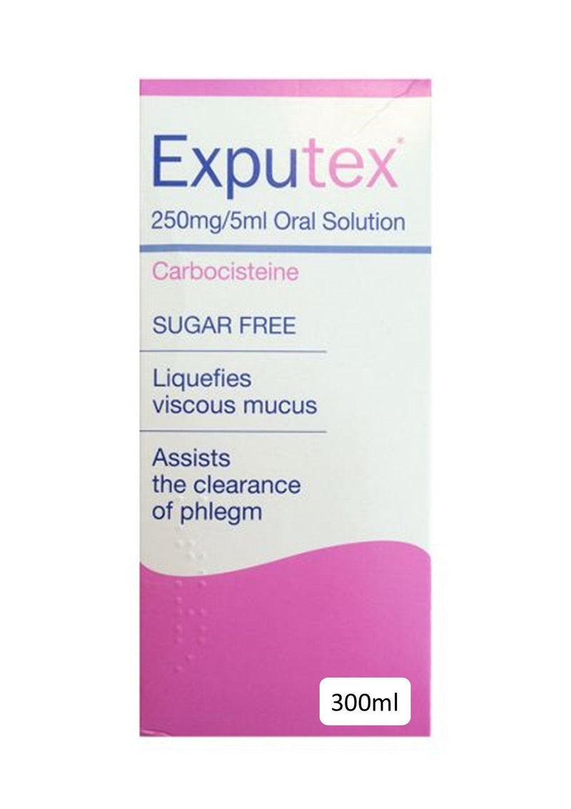 Exputex 250mg/5ml Oral Solution - Cobh Pharmacy