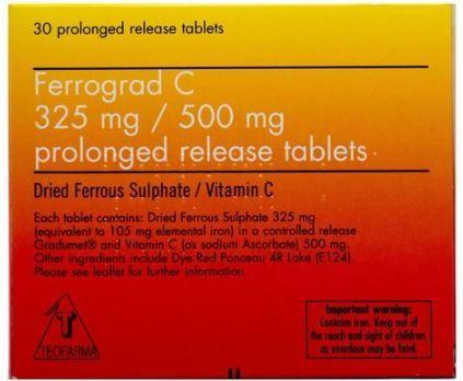 Ferrograd C - 30 Tablets - Cobh Pharmacy