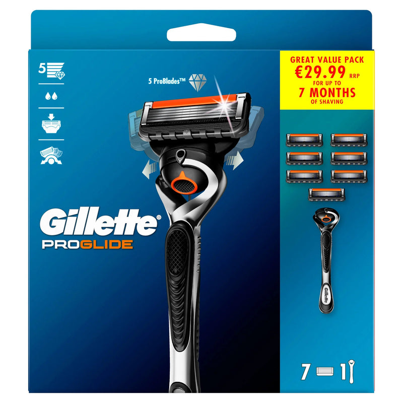 GILLETTE PROGLIDE RZR & 6 BLADES - Cobh Pharmacy