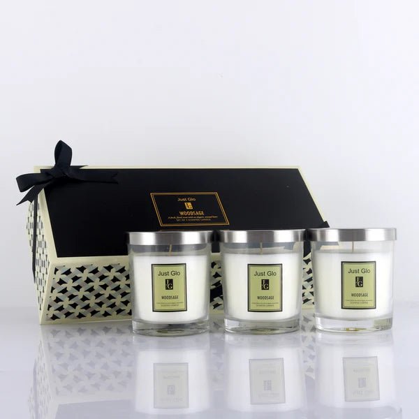 JG WOODSAGE 3 CANDLE SET - Cobh Pharmacy