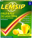 Lemsip Cold & Flu 500mg Hot Lemon - 5 Pack - Cobh Pharmacy