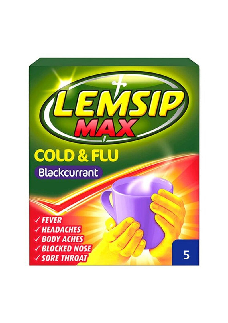 Lemsip Max Cold & Flu Blackcurrant 1000mg - Cobh Pharmacy