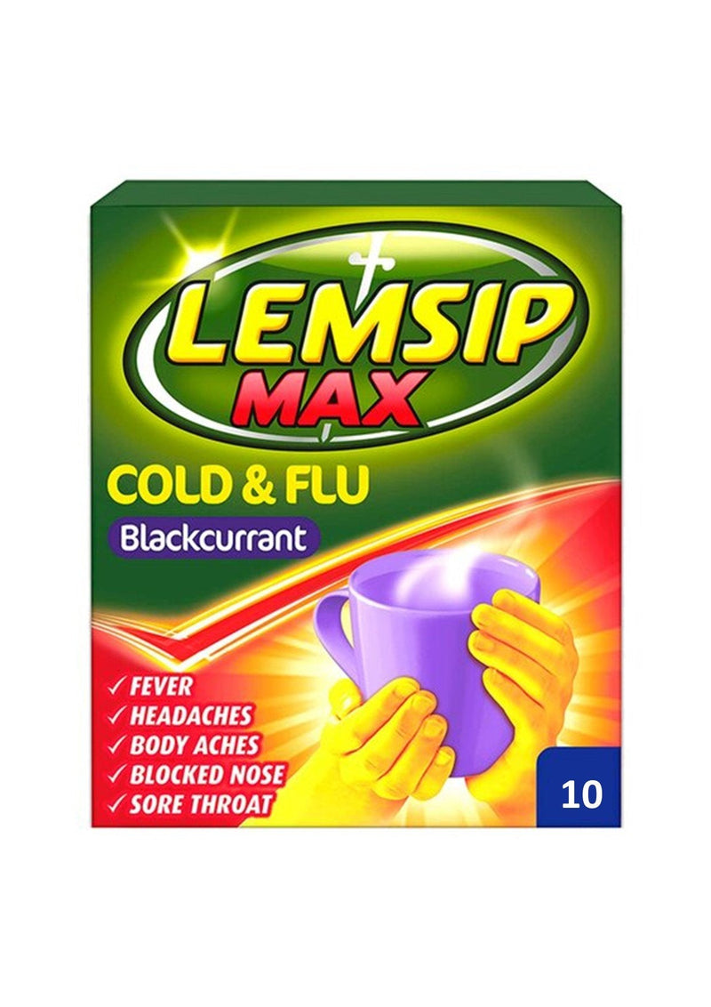 Lemsip Max Cold & Flu Blackcurrant 1000mg - Cobh Pharmacy