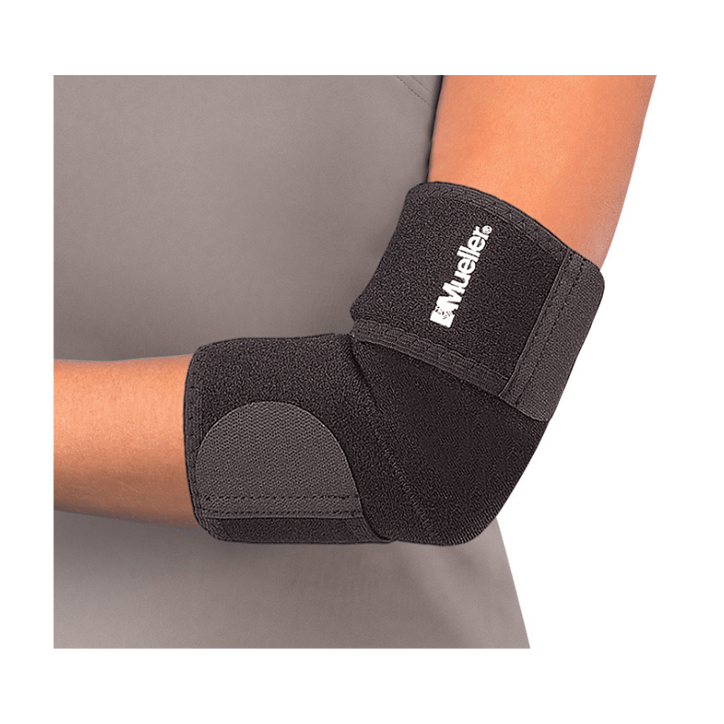 MUELLER ADJUSTABLE ELBOW SUPPORT BLACK - Cobh Pharmacy