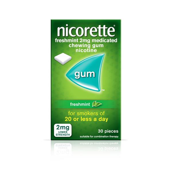 NICORETTE FRESHMINT 2MG MED CHEW GUM - 30 PIECES - Cobh Pharmacy