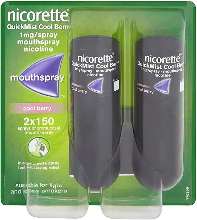 Nicorette QuickMist Berry 2 X 150 Sprays - Cobh Pharmacy