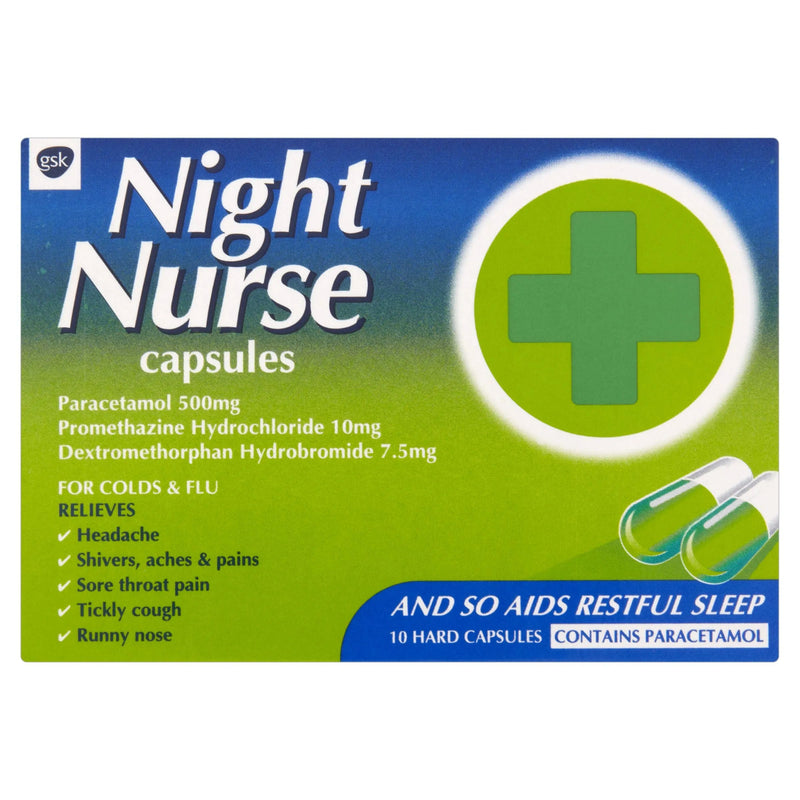 NIGHT NURSE CAPSULES 10S - Cobh Pharmacy