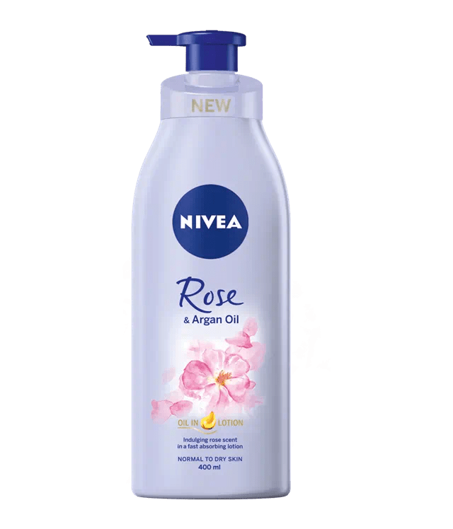 NIVEA BODY OIL IN LOT ROSE N ARGAN 400ML - Cobh Pharmacy