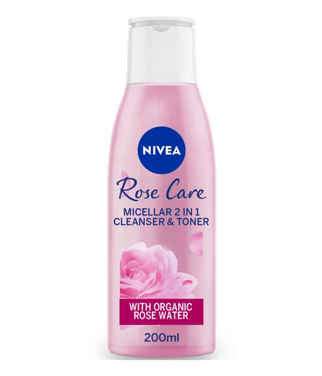 NIVEA MICELLAIR 2IN1 ROSE WATER CLEANSER N TONER 200ML - Cobh Pharmacy