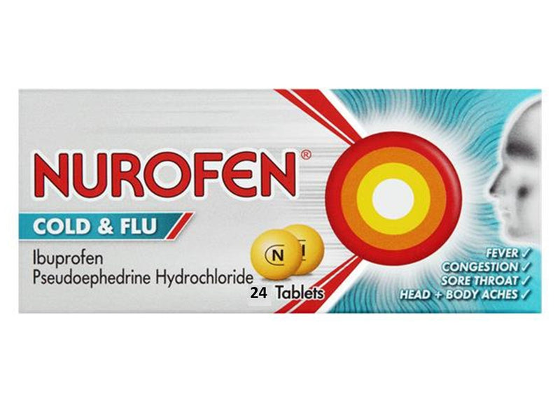 Nurofen Cold & Flu 200mg/30mg Film Coated Tablets - Cobh Pharmacy