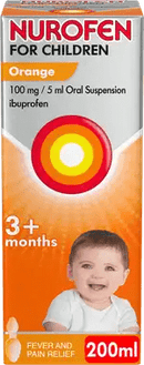 NUROFEN FC ORANGE SUSP 3+ N SYRINGE 150ML - Cobh Pharmacy