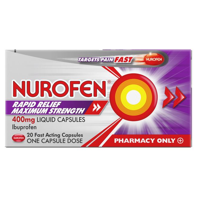 Nurofen Rapid Relief Liquid Capsules 400mg - 20 Pack - Cobh Pharmacy