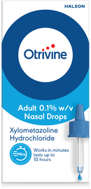 OTRIVINE ADULT NASAL DROPS 10ML - Cobh Pharmacy