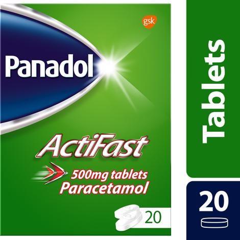 Panadol Actifast 500mg Tablets - 20 Pack - Cobh Pharmacy