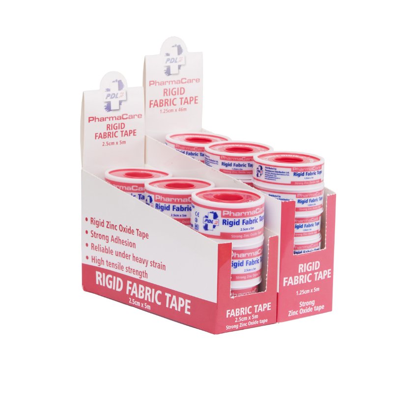 PHARMACARE RIGID FABRIC TAPE 2.5CMX5M - Cobh Pharmacy