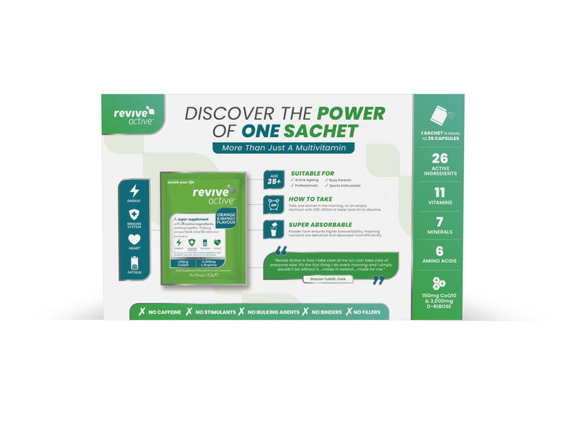 REVIVE ACTIVE HEALTH FOOD SACHETS 7S - Cobh Pharmacy