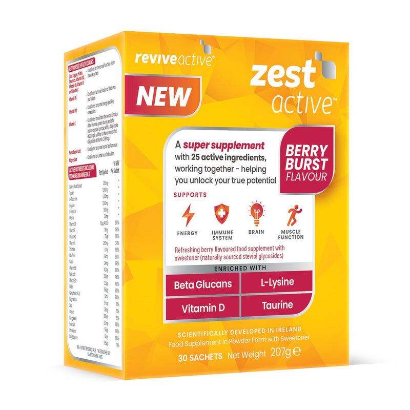 REVIVE ACTIVE ZEST ACTIVE BERRY BURST 30S - Cobh Pharmacy