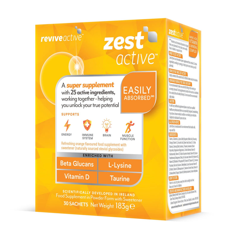 Revive Active Zest Active Food Supplement 30 Sachets - Cobh Pharmacy