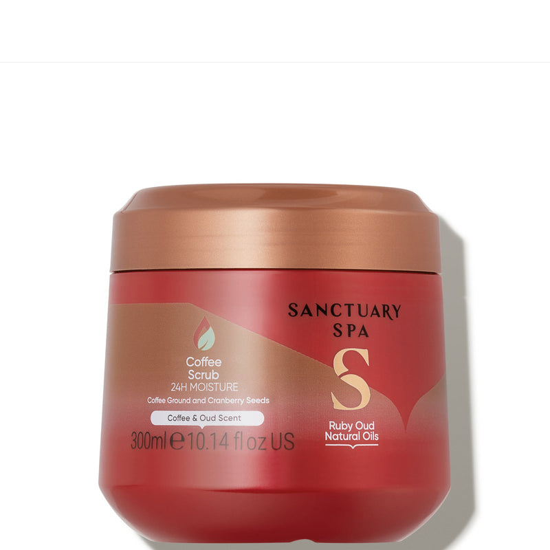 SANCTUARY SPA RUBY O NATURAL OIL COFFEE SCRUB 300ML - Cobh Pharmacy