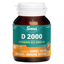 Sona D 2000 Vitamin D3 60 Capsules - Cobh Pharmacy