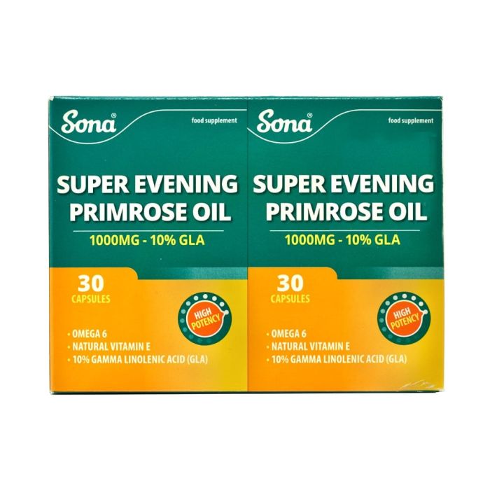 SONA EVE PRIMROSE OIL 1000MG 30C X2 - Cobh Pharmacy